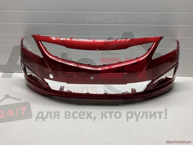 БАМПЕР ПЕРЕДНИЙ TDY красный гранат HYUNDAI SOLARIS 2014-2017