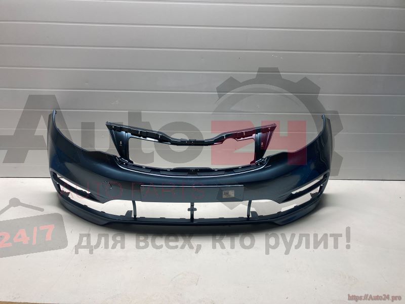 БАМПЕР ПЕРЕДНИЙ BR7 Russian Blue Голубой металлик KIA RIO III 2015-2017