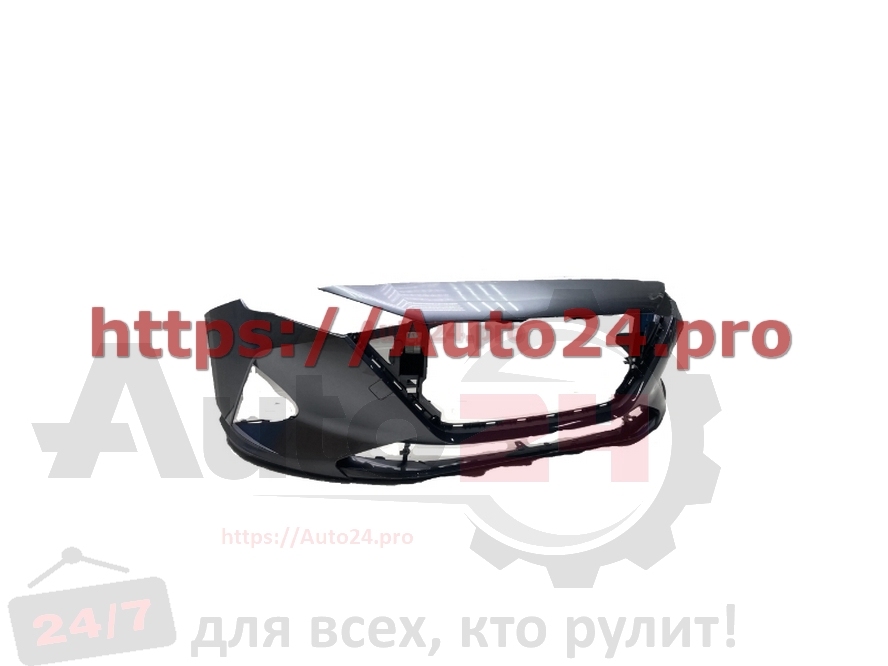 БАМПЕР ПЕРЕДНИЙ U4G Urban Grey Серый HYUNDAI SOLARIS 2020-2024